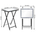 Sleek Glass Mirrored Side Table with Metal Leg