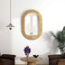 Espejo de pared ovalado con marco de madera elegante