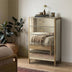 45.67"High 6-Drawer Antique Mirror Tall Dresser