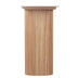 Mesa de consola de madera jaspeada natural para entrada con base estriada