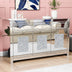 Glamour-Spiegel-Anrichte mit Diamantmuster und 3 Schubladen