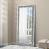 Floor Mirror, Glass Full Length Mirror with Crushed Diamond Frame