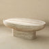 Modern Oval Coffee Table, Sculptural Living Room Table