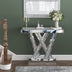 Modern Console Table Mirrored Finished, Glam Style W Silver Entryway Table