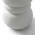 Modern Outdoor Side Table, Sculptural Patio Accent Table, White Concrete Look