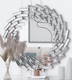 31.5'' Round Mirror Wall Decor Beveled Decorative Wall Mirrors Silver Hanging Mirror