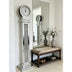 Tall Mirrored Standing Clock with Crushed Diamond Inlay