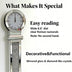 Tall Mirrored Standing Clock with Crushed Diamond Inlay