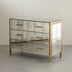 3-Drawer Antique Mirrored Sideboard Cabinet