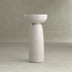 White Modern Round Pedestal Side Table End Table