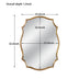 SHYFOY Curved Wall Mirror with Antique Gold Frame