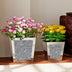 Silver Pot Planter crushed diamond vase ,Set of 2