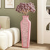 Handmade Crystal Glass Floor Vase Pink Floor Vase