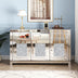 Glamour-Spiegel-Anrichte mit Diamantmuster und 3 Schubladen