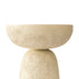 Travertine Stone Finish End Table Accent Side Table