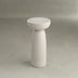 White Modern Round Pedestal Side Table End Table