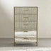 45.67"High 6-Drawer Antique Mirror Tall Dresser