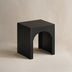Black Modern Fluted Arch-Base End Table