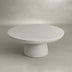 White Magnesium Oxide Cement Round Pedestal Coffee Table