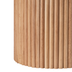 Natural Wood Round Wood End Table Fluted Pedestal Side Table