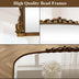 24" x 32" Gold Arched Wall Mirror with Vintage Carving