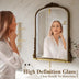 24" x 32" Gold Arched Wall Mirror with Vintage Carving