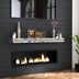 Fireplace Mantel, 48 Inch Mirrored Floating Shelf with Crystal Crushed Diamond Inlay