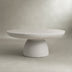 White Magnesium Oxide Cement Round Pedestal Coffee Table