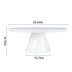 White Modern Round Coffee Table with Cone