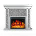 SHYFOY Mirrored Electric Fireplace with Remote Control, 3D Flame