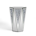 Hexagonal Mirror Top Crushed Diamond End Table