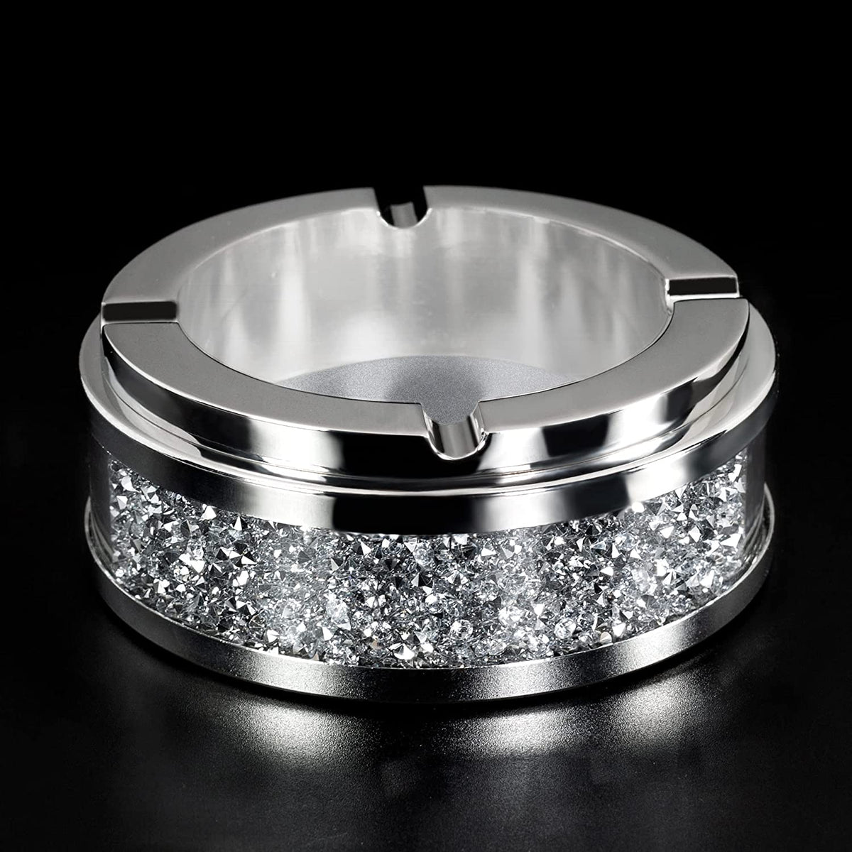 Ashtray for Cigarettes, Cool Glass Ashtray, Cute Home Ashtrays for Weed Crushed Diamond Home Decor