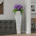 SHYFOY 43" Extra Large Floor Vase Oversized Crushed Diamond Mirrored Vase Silver Big Crystal Vases for Home Decor Living Room Floor