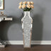 SHYFOY 36 inch Floor Vase Crushed Diamond Decorative Mirrored Tall Vases for Decor Living Room, Large Silver Glass Floor Vase for Pampas Grass Artificial Flowers