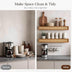 blingworld walnut-colored pine and rattan wall shelves, set of two