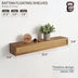 blingworld walnut-colored pine and rattan wall shelves, set of two