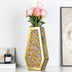 Glod Zerkleinerte Diamant-Vase Große verspiegelte Blumenvase Heimdeko