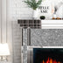 SHYFOY Mirrored Electric Fireplace with Remote Control, 3D Flame