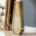 Goldene Zerkleinerte Diamant-Spiegelvase Große Kristallblumenvase