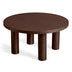 Mesa de centro redonda moderna con patas de madera maciza - Elegante pieza central para sala de estar