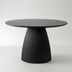 Black Round Dining Table Modern Round Dining Table with Fluted Pedestal Base