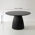 Black Round Dining Table Modern Round Dining Table with Fluted Pedestal Base