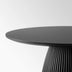 Black Round Dining Table Modern Round Dining Table with Fluted Pedestal Base