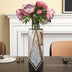 Silver Crystal Decorative Vase Glass Stunning Mirrored Vase Flower Luxury for Home Decor