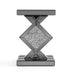 Gery Tall Mirrored Glass Pedestal End Table