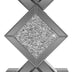 Gery Tall Mirrored Glass Pedestal End Table