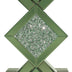 Green Tall Mirrored Glass Pedestal End Table
