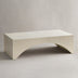 White Modern Fluted Arch-Base Coffee Table