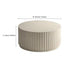 Moderner gerippter runder Couchtisch aus Beton