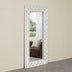 SHYFOY Crystal Tufted Oversized Full-Length Floor Mirror - White/Silver